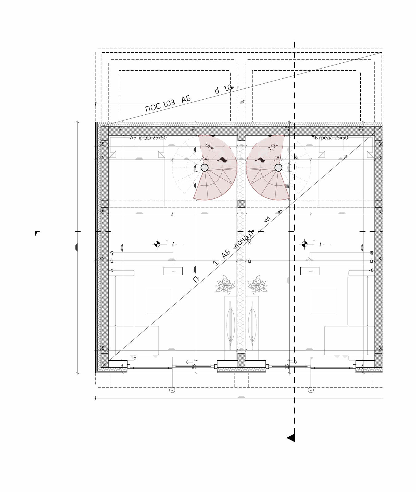 Lower level floor plan